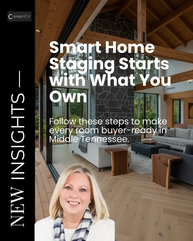 A recent social post from Kelly Horna, REALTOR® with SimpliHOM, about staging and homes around Murfreesboro